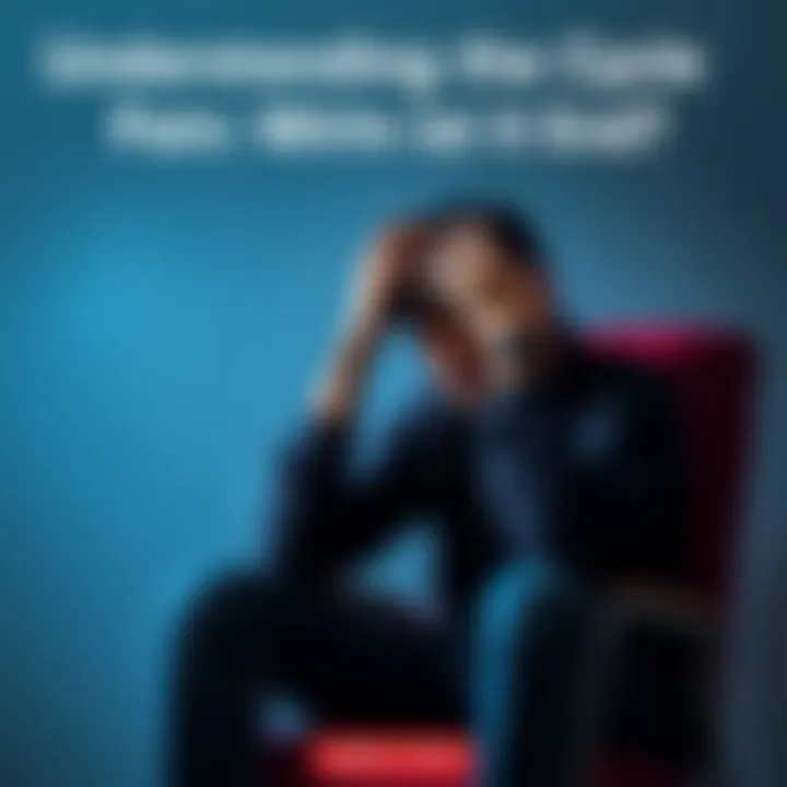 Person holding their head in pain A person sits on a chair, holding their head in distress, conveying emotional and physical pain.