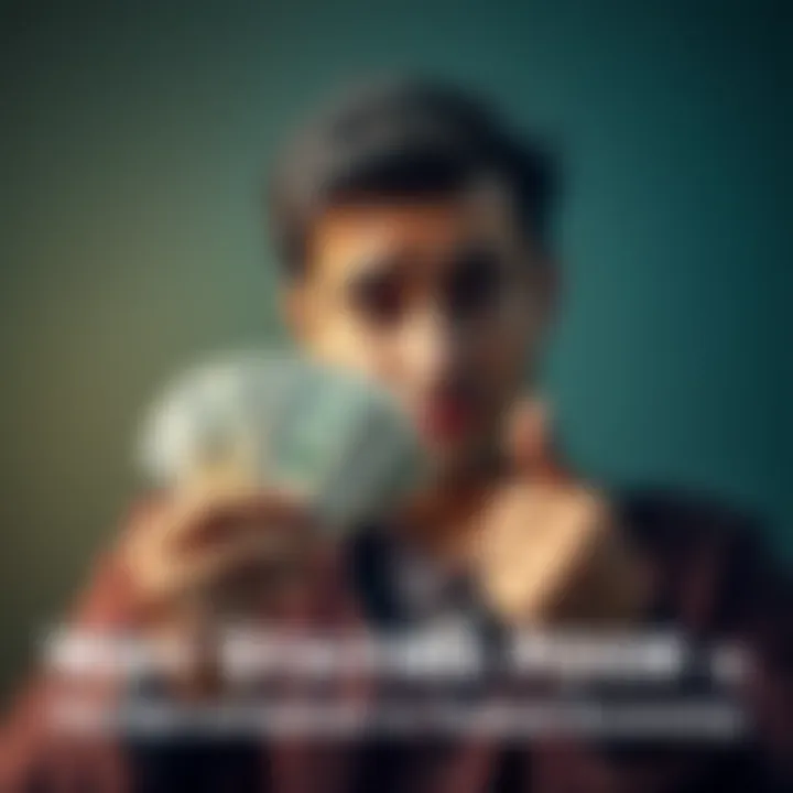 A person looking stressed while holding cash, symbolizing financial struggles and the need for better financial choices.