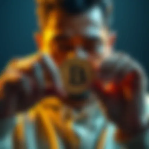 A person examining their Pi coins with a thoughtful expression, considering their potential value and next steps.