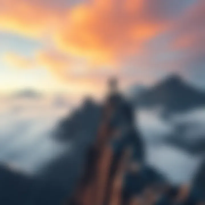 A person climbing a steep mountain representing determination and resilience in the face of adversity