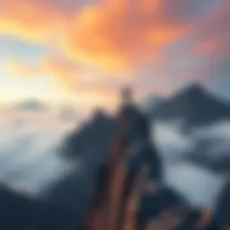 Person Overcoming Challenge A person climbing a steep mountain representing determination and resilience in the face of adversity