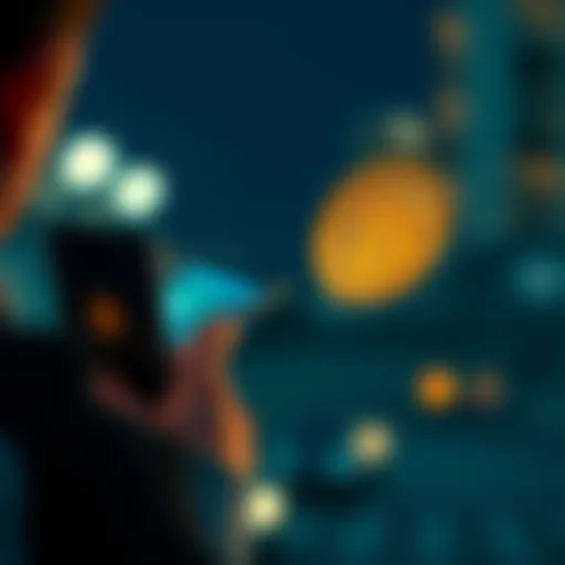 A person looking at their phone while holding a Bitcoin symbol, reflecting on the decision to sell part of their Bitcoin holdings.