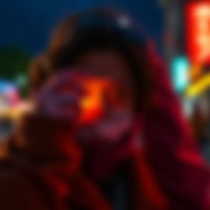 A person squints at a photo to find hidden details that enhance its beauty.