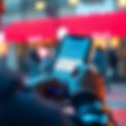 A person looking at their phone showing a Revolut app screen with account restrictions after receiving money