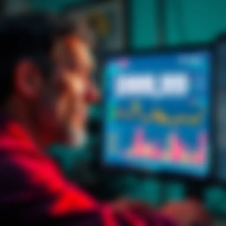 A person looking stressed while viewing a computer screen showing a transaction loss in cryptocurrency