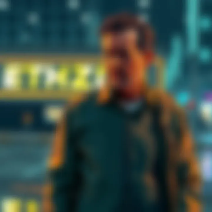 Peter Thiel walking away from ETHZilla headquarters, showing a concerned expression after a significant financial loss.