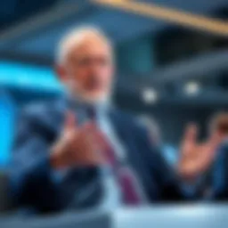 Economic expert Peter Schiff speaking critically about Bitcoin and Ethereum at a conference