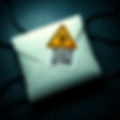 A phishing letter with a QR code and warning sign, depicting a warning for Ledger users about potential scams that can steal Bitcoin.