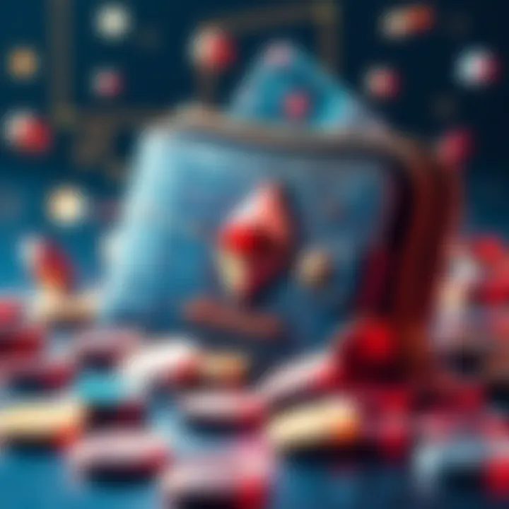 A graphic showing a digital wallet with a large loss of funds due to phishing, including the Ethereum logo and coins scattered around.