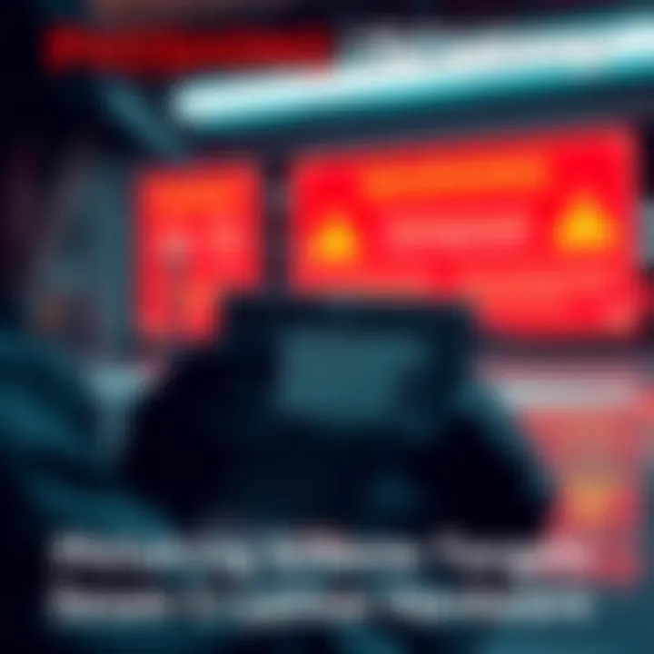 A person receiving a suspicious package that looks like a crypto hardware wallet delivery, with warning signs about phishing threats in the background.