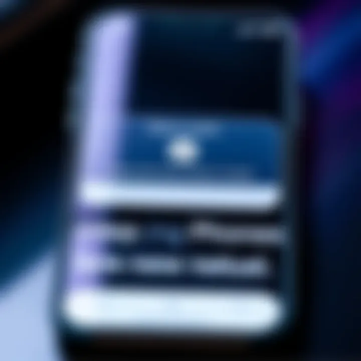 Close-up of a smartphone screen displaying an update notification with a checkmark, indicating successful installation and improved performance.