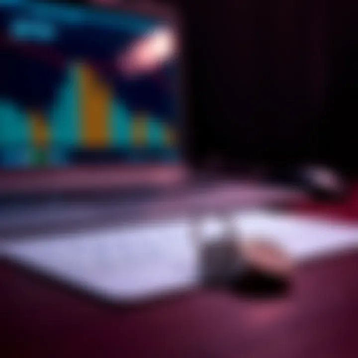 A close-up view of a physical two-factor authentication key placed on a desk, with a laptop in the background, symbolizing online security.