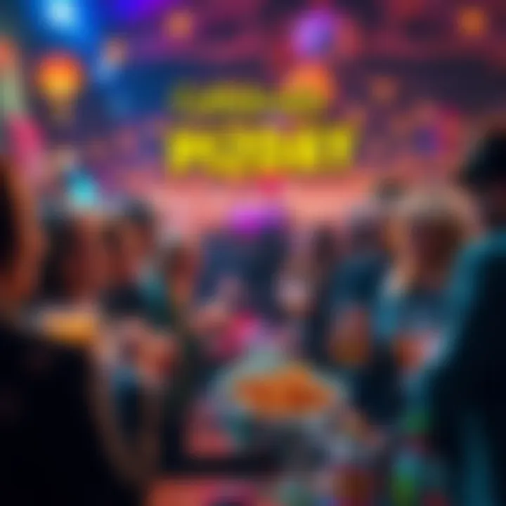 People enjoying snacks and drinks at a festive event for PI2DAY