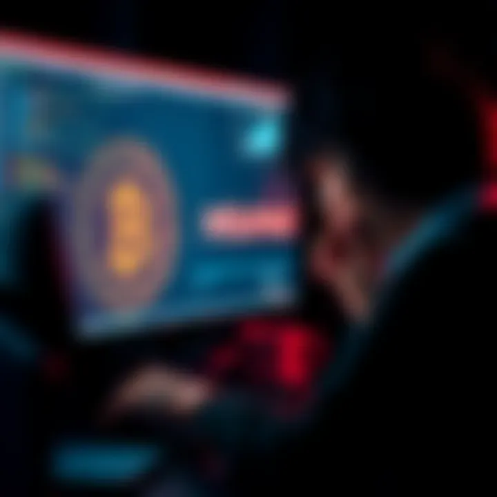 A frustrated person looking at their computer screen showing a 'returned' status for Pi coins, conveying a sense of confusion and concern.