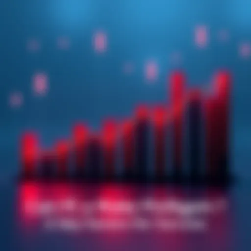 A bar chart showing fluctuating values of PI cryptocurrency over time, suggesting potential for growth.