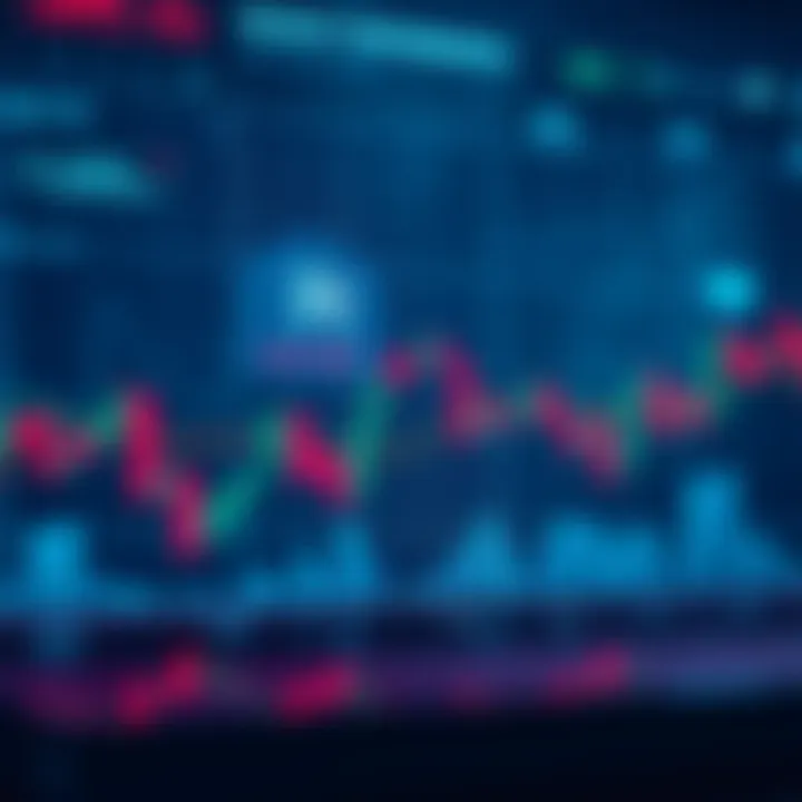 A stock chart displaying a downward trend with marked losses for Pi's market performance