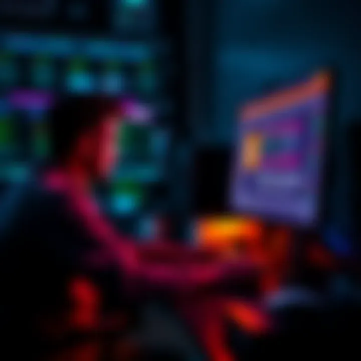 A person working on a computer, looking at a screen displaying the Horizon Database upgrade process.