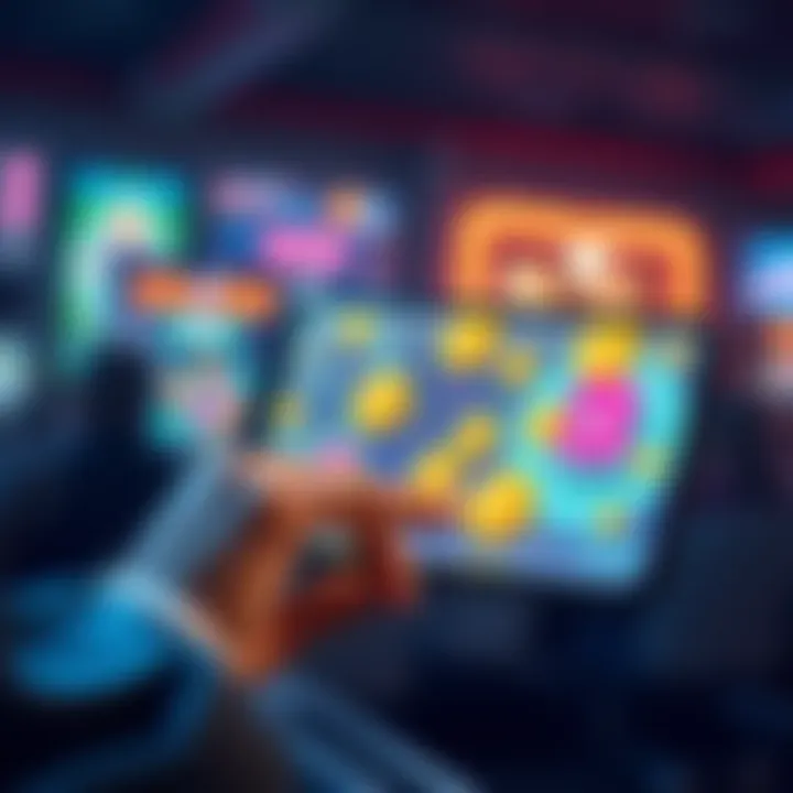 A person engaging in fun mind games on a mobile app, with GPM tokens displayed on the screen