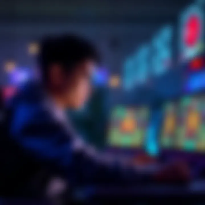 A focused player sits in front of a screen, intensely concentrating on the minigame with a timer visible, highlighting the pressure of competing for the top spot.