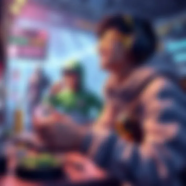 A player joyfully crafting characters in a bright game interface, showcasing a valuable player and a keeper with colorful elements surrounding them.