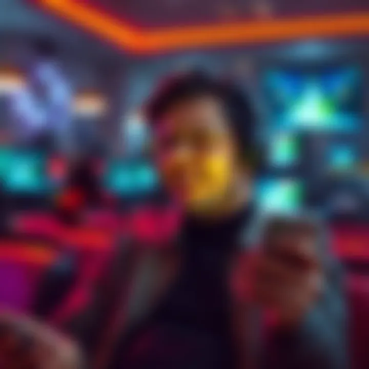 A person playing the mobile game Atlas Earnings on their phone, excited about earning virtual rent payments.