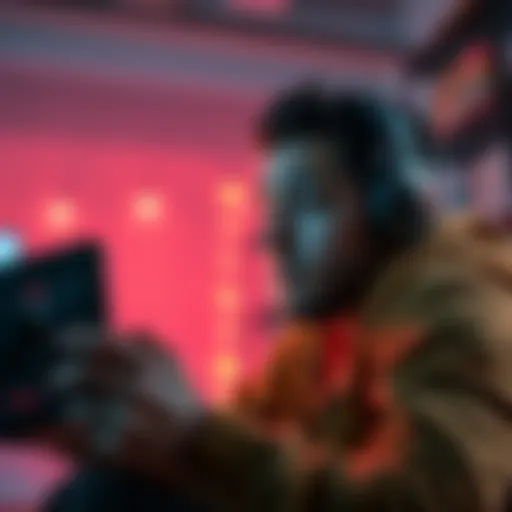 A person playing a video game with focused expression, showing the connection between player choices and game impact.