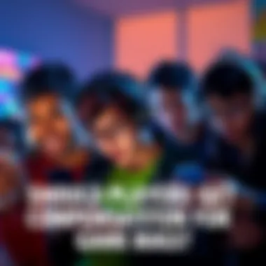 Players frustrated with login issues Group of players looking frustrated while using their mobile devices, representing concerns over game bugs and compensation requests.