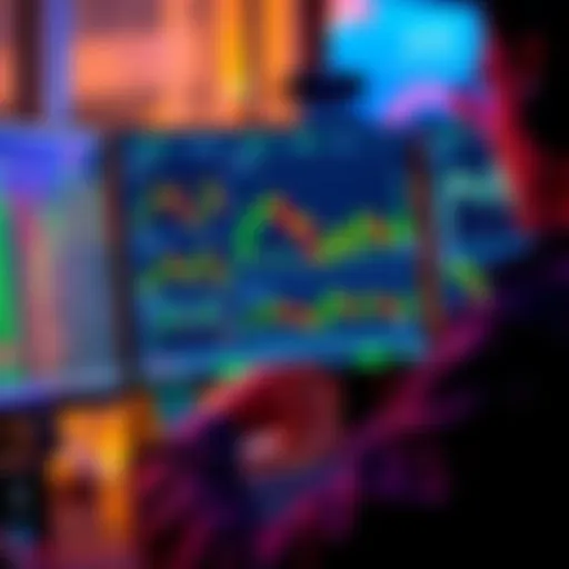 A person analyzing trading charts and feedback on Pocket Broker on a computer screen
