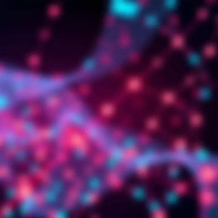 A digital representation of Polkadot's growth and innovation in blockchain technology, featuring interconnected nodes and vibrant colors to symbolize progress.