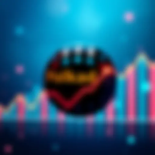 Polkadot logo surrounded by a graph showing upward trend, symbolizing potential growth amid market uncertainty
