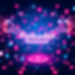 A digital representation of the Polkadot network showcasing its interconnected blockchains and vibrant user activity in 2026.