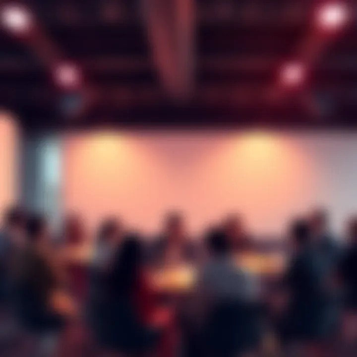 A diverse group of people engaging in a discussion about Polkadot and decentralized technology, emphasizing trust and collaboration.