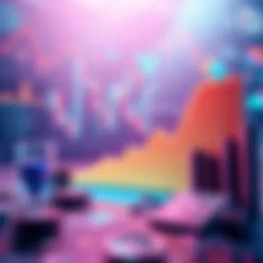 A graphic showing an upward trend in active users for Polygon along with cryptocurrency symbols and charts