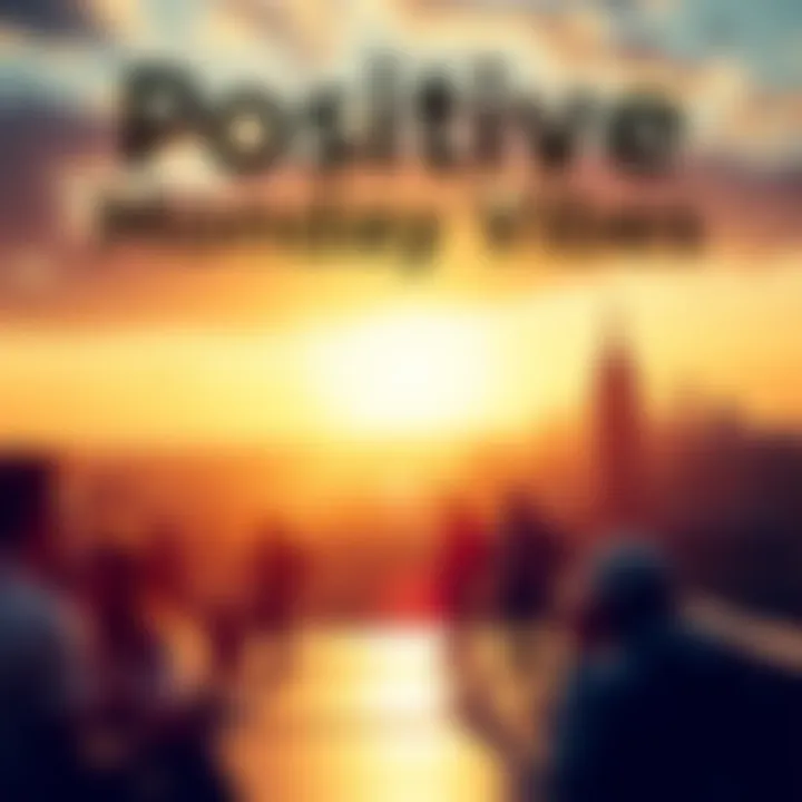 A bright sunrise over a city skyline, symbolizing a fresh start to the week with people enjoying morning activities