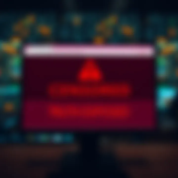 A computer screen showing a deleted post notification with a red warning symbol and the word 'Censored' in bold letters.