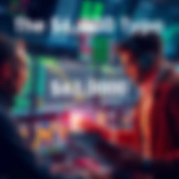 Traders analyzing data on screens with a focus on a highlighted typo causing a financial loss.