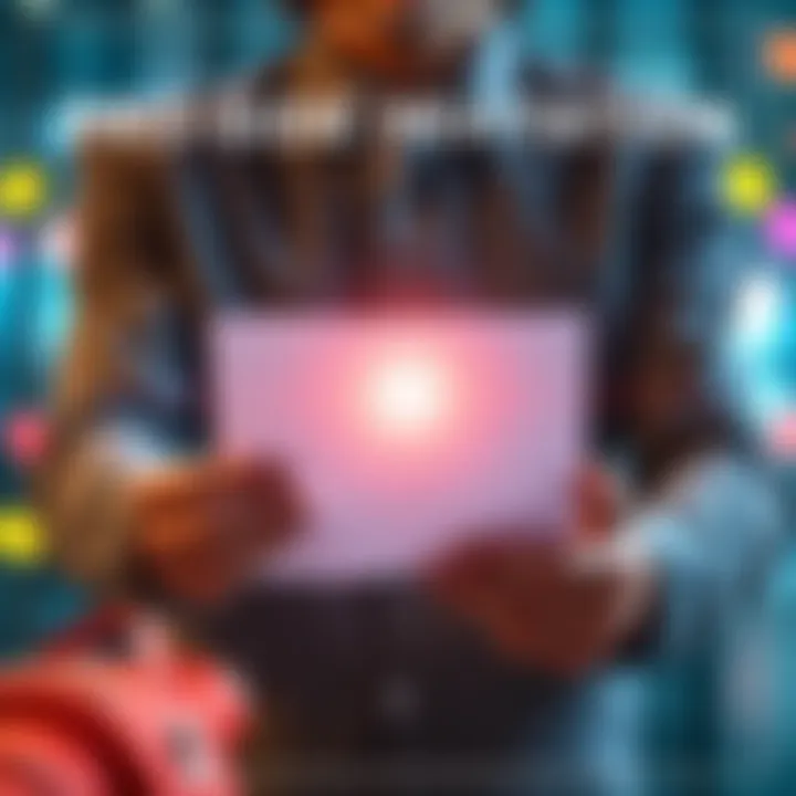 A person holding an invitation letter with a bright future ahead, symbolizing new opportunities and responsibilities.