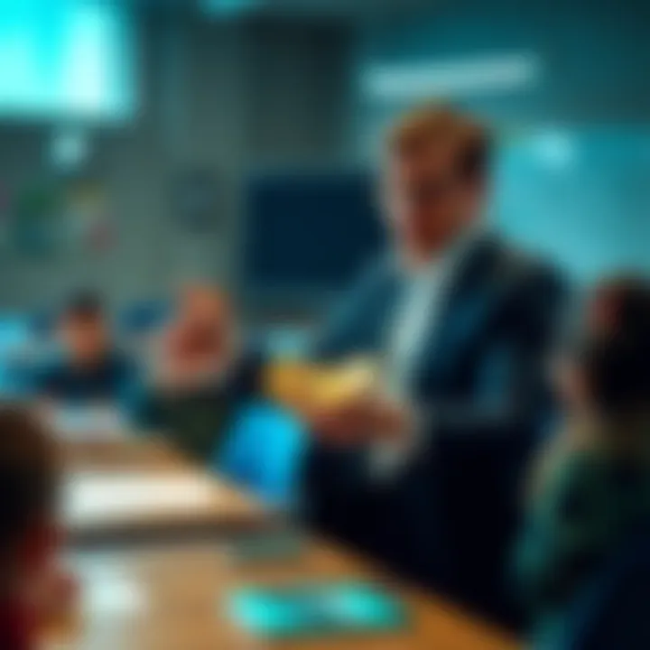 A lecturer hands out Vertcoin to students in a classroom setting, promoting cryptocurrency education.