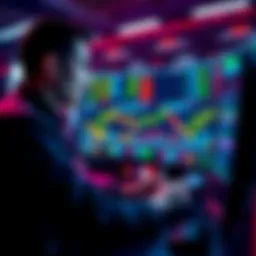 Profit Potential in Prediction Markets A trader reviewing market data on a computer, analyzing prediction markets like Polymarket and Kalshi for profitability.