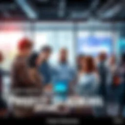 A diverse group of people discussing Project Glasswing in a modern office setting, showcasing technology and collaboration.