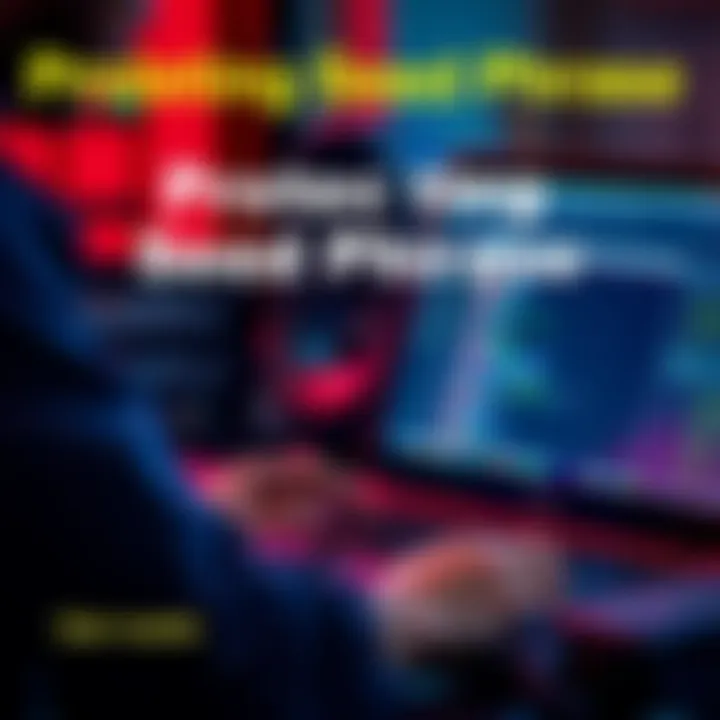 A person securely storing a seed phrase on multiple USB sticks and using encryption software on a computer.