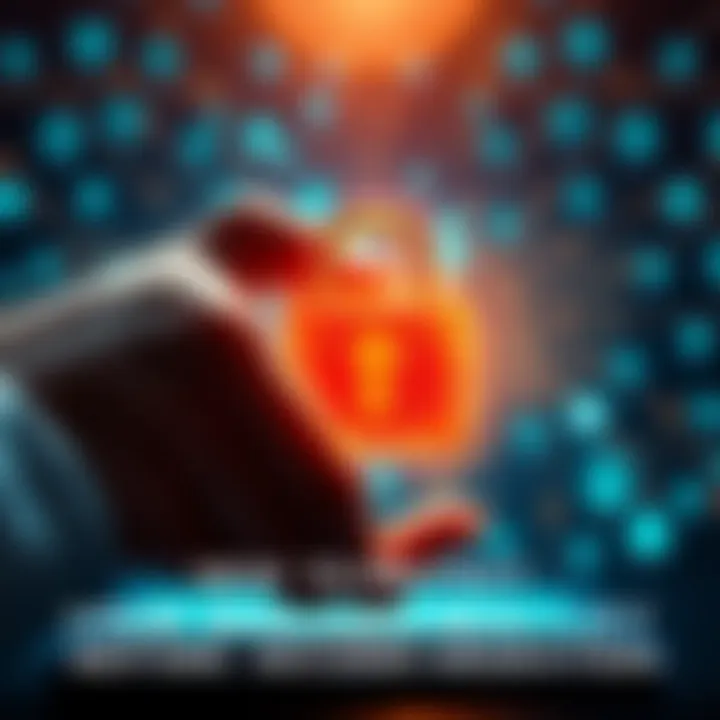 A person locking a digital wallet icon to symbolize security before migration
