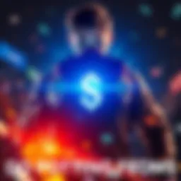 A person holding a shield to represent protection against inflation, with currency symbols in the background