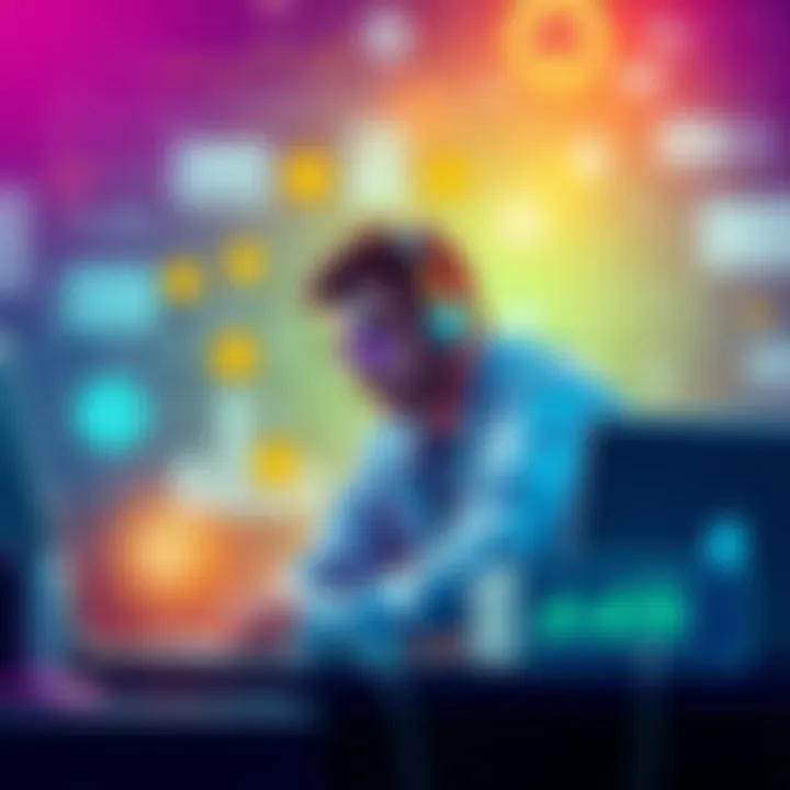 A graphic representation of a software engineer brainstorming ideas for new applications in the Pulsechain ecosystem, with an emphasis on a Discord bot for tracking coin prices.