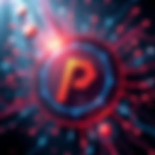 A digital graphic showing the PulseChain logo with dynamic lines and symbols representing major updates and excitement in the community