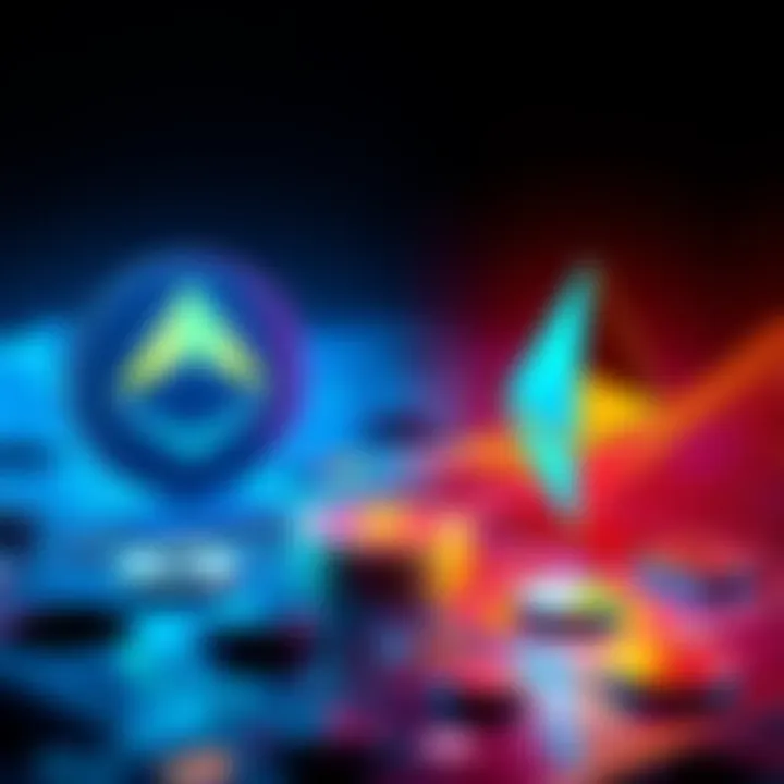 A visual comparison of Pulsechain and Ethereum logos, highlighting transaction fees with a dollar sign icon