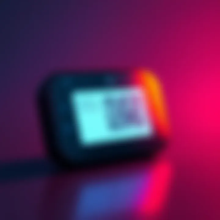 The Q device is shown displaying secure notes, password storage, and QR code scanning capabilities on its screen.