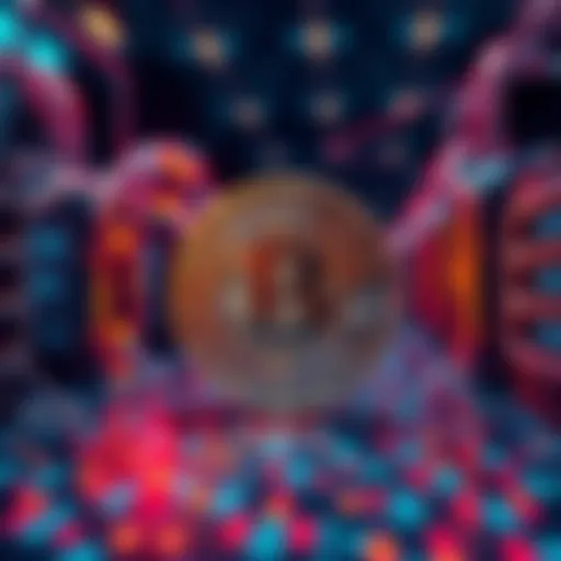 Quantum threat to Bitcoin A digital representation of Bitcoin surrounded by quantum computers, symbolizing the risk of quantum computing to cryptocurrency security.