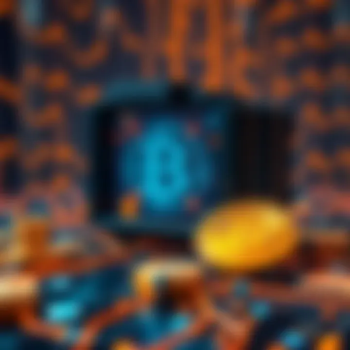 Quantum Computer Over Bitcoin A visual representation of a quantum computer connected to a Bitcoin symbol, illustrating the potential risks of quantum computing on cryptocurrency.