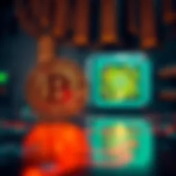 Quantum Computer and Bitcoin A quantum computer beside a Bitcoin symbol, representing security concerns.